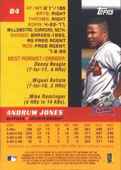 2000 Bowman's Best #84 Andruw Jones Back