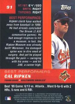 2000 Bowman's Best #91 Cal Ripken Back