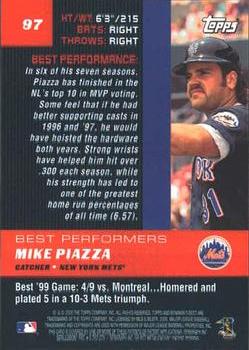 2000 Bowman's Best #97 Mike Piazza Back