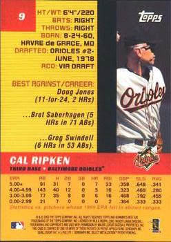 2000 Bowman's Best #9 Cal Ripken Back