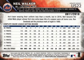 2016 Topps Update - Gold #US22 Neil Walker Back