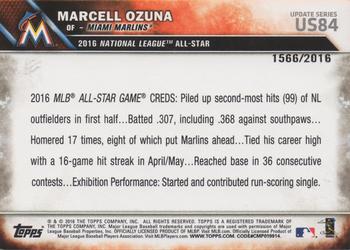 2016 Topps Update - Gold #US84 Marcell Ozuna Back