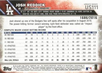 2016 Topps Update - Gold #US111 Josh Reddick Back