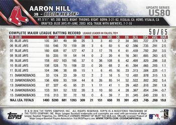 2016 Topps Update - Black #US80 Aaron Hill Back