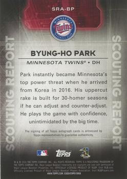 2016 Topps Update - Scouting Report Autographs #SRA-BP Byung-Ho Park Back