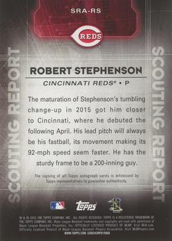 2016 Topps Update - Scouting Report Autographs #SRA-RS Robert Stephenson Back