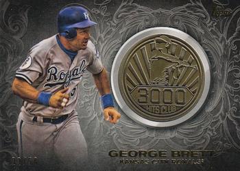 2016 Topps Update - 3000 Hits Club Medallions Gold #3000M-10 George Brett Front