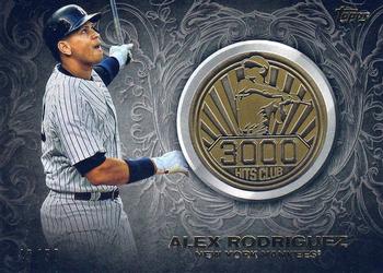 2016 Topps Update - 3000 Hits Club Medallions Gold #3000M-13 Alex Rodriguez Front