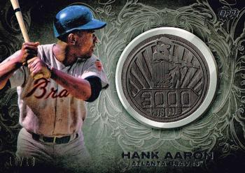 2016 Topps Update - 3000 Hits Club Medallions Platinum #3000M-2 Hank Aaron Front