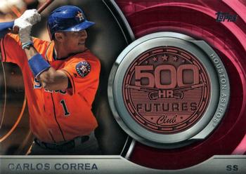 2016 Topps Update - 500 HR Futures Club Medallions Bronze #500M-18 Carlos Correa Front