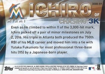 2016 Topps Update - Chasing 3K #3000-59 Ichiro Back