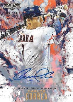 2016 Topps Update - Fire Autographs #FA-CC Carlos Correa Front