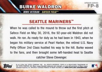 2016 Topps Update - First Pitch #FP-8 Burke Waldron Back