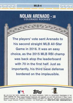 2016 Topps Update - MLB All-Star Game Access #MLB-4 Nolan Arenado Back