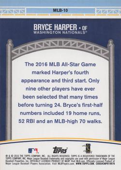 2016 Topps Update - MLB All-Star Game Access #MLB-10 Bryce Harper Back