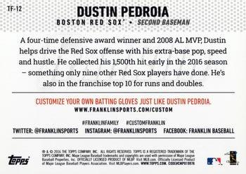 2016 Topps Update - Team Franklin #TF-12 Dustin Pedroia Back
