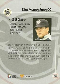 1999 Teleca #58 Myung-Sung Kim Back
