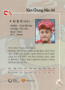 1999 Teleca #160 Chung-Min Kim Back