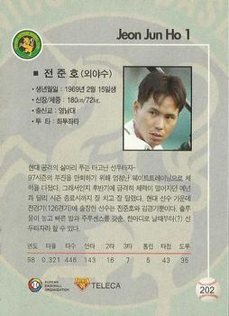 1999 Teleca #202 Jun-Ho Jeon Back