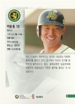 1999 Teleca Premium #8 Soong-Yong Lee Back