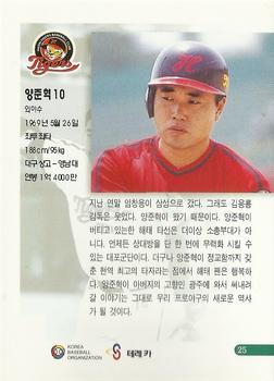 1999 Teleca Premium #25 Joon-Hyuk Yang Back