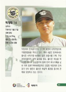 1999 Teleca Premium #40 Jung-Tae Park Back
