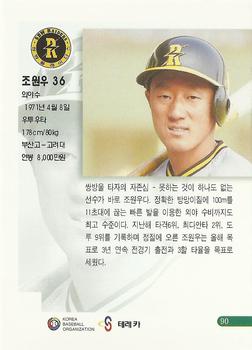 1999 Teleca Premium #90 Won-Woo Cho Back