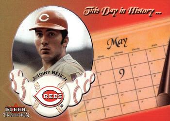 2002 Fleer Tradition Update - This Day In History #U22 TDH Johnny Bench  Front