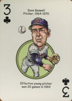 2007 Hero Decks Minnesota Twins Baseball Heroes Playing Cards #3♣ Dave Boswell Front