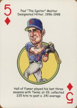 2007 Hero Decks Minnesota Twins Baseball Heroes Playing Cards #5♦ Paul Molitor Front