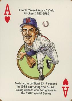 2007 Hero Decks Minnesota Twins Baseball Heroes Playing Cards #A♥ Frank Viola Front