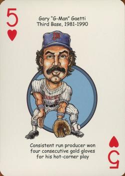 2007 Hero Decks Minnesota Twins Baseball Heroes Playing Cards #5♥ Gary Gaetti Front