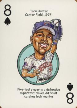 2007 Hero Decks Minnesota Twins Baseball Heroes Playing Cards #8♠ Torii Hunter Front
