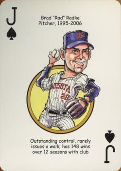 2007 Hero Decks Minnesota Twins Baseball Heroes Playing Cards #J♠ Brad Radke Front