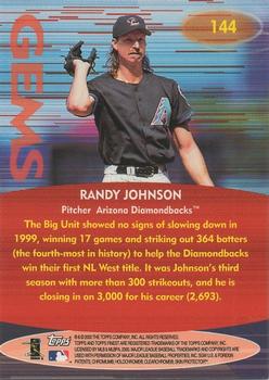 2000 Finest #144 Randy Johnson Back