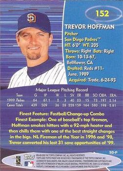2000 Finest #152 Trevor Hoffman Back