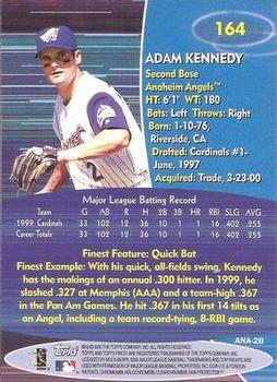 2000 Finest #164 Adam Kennedy Back