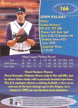 2000 Finest #166 John Halama Back