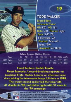 2000 Finest #19 Todd Walker Back
