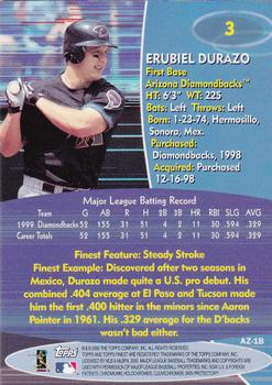 2000 Finest #3 Erubiel Durazo Back