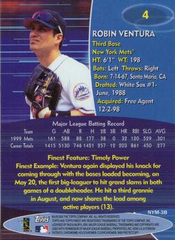 2000 Finest #4 Robin Ventura Back