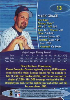 2000 Finest #13 Mark Grace Back