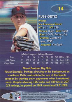 2000 Finest #14 Russ Ortiz Back