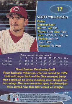 2000 Finest #17 Scott Williamson Back