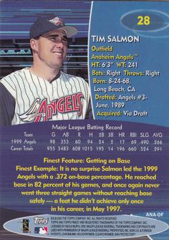 2000 Finest #28 Tim Salmon Back