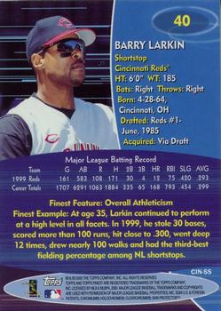 2000 Finest #40 Barry Larkin Back