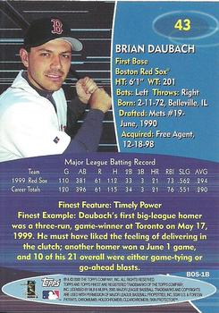 2000 Finest #43 Brian Daubach Back