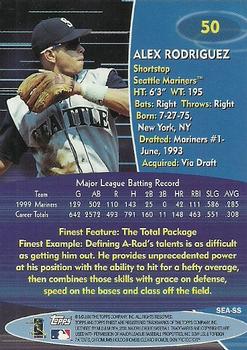 2000 Finest #50 Alex Rodriguez Back
