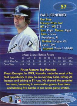 2000 Finest #57 Paul Konerko Back