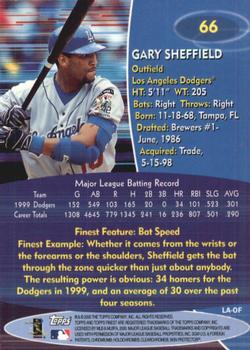 2000 Finest #66 Gary Sheffield Back